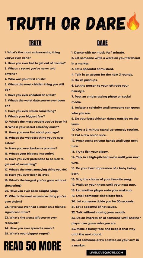 60+ Good Truth or Dare Questions (Clean and Funny!).